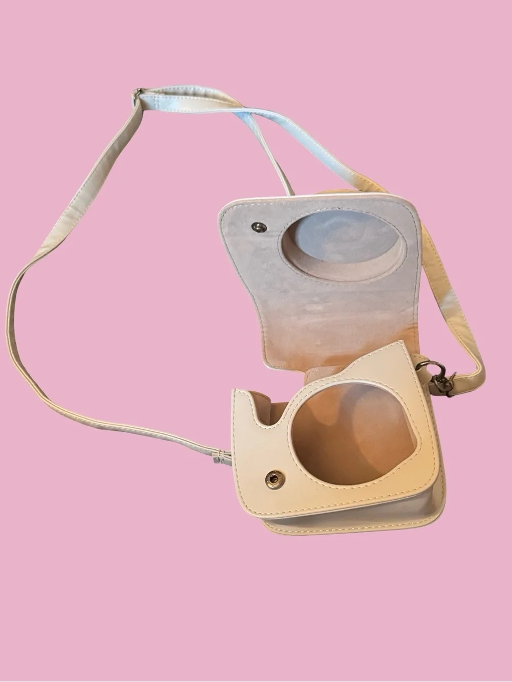 Beige Cullmann RIO Fit 110 camera case for Fujifilm Instax Mini cameras